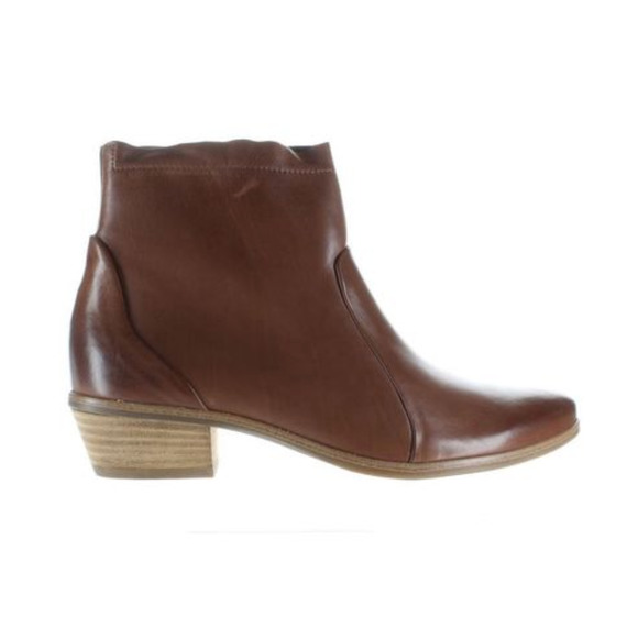 NWT Paul Green Shaw Leather Ankle Booties 3.5 6 Brown Heel Women's Boots Comfort - Picture 1 of 6